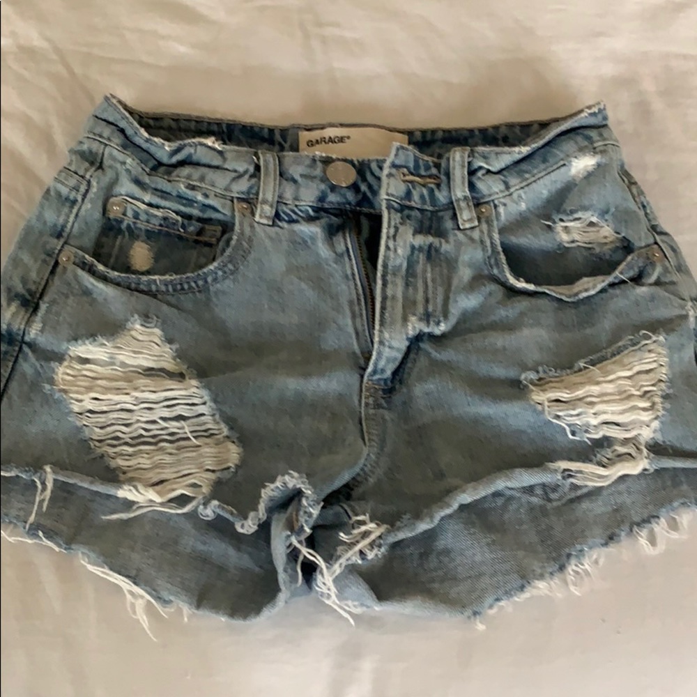 Garage brand distressed shorts